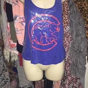 CHICAGO CUBS VICTORIA SECRET PINK TANK BLING BLING